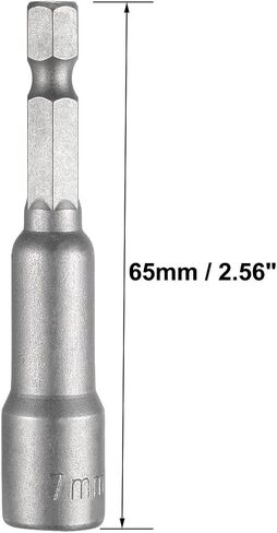uxcell 2 pcs 1/4 "Quick-Change Hex Shank 13mm Magnetic Nut Setter Driver Bet ، طول 65 ملم ، قياس in Saudi Arabia