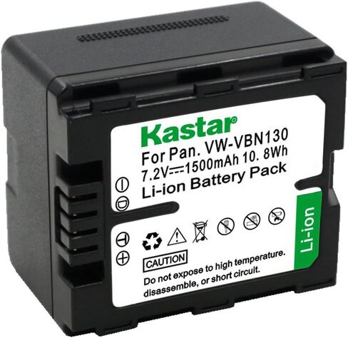 Kastar Battery (3-Pack) for Panasonic VW-VBN130 Work with Panasonic HC-X800 HC-X900 HC-X900M HC-X910 HC-X920 HC-X920M HDC-HS900 HDC-SD800 HDC-SD900 HDC-TM900 Cameras in Saudi Arabia
