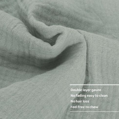 Organic Cotton Muslin Bunny Lovey Blanket, Soft & Breathable Security Blanket for Newborns, Unique Baby Gifts for Boys and Girls (Bunny-Khaki) in Saudi Arabia