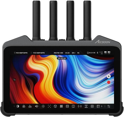 شاشة ACCSOON CINEVIEW M7 PRO مقاس 7 بوصات مع مستقبل فيديو لاسلكي in Saudi Arabia