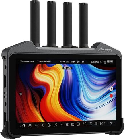شاشة ACCSOON CINEVIEW M7 PRO مقاس 7 بوصات مع مستقبل فيديو لاسلكي in Saudi Arabia