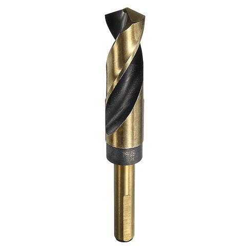 HARFINGTON 57/64" Twist Drill Bit 4341 High-Speed Steel, 1/2" Tri-Edge Shank, Black & Gold Coated, 135° Point for Metal & Wood Drilling in Saudi Arabia