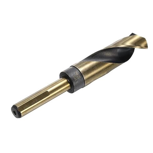 HARFINGTON 57/64" Twist Drill Bit 4341 High-Speed Steel, 1/2" Tri-Edge Shank, Black & Gold Coated, 135° Point for Metal & Wood Drilling in Saudi Arabia