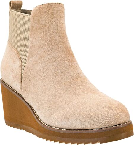 Corkys Footwear Apple Sauced Wedge Bootie ، الذي يتميز بكعب 2.25 بوصة ، وذات إيفا ذات وسادة ناعمة لارتداء كل يوم ، وملابس داخلية كاملة مع الجزء العلوي من جورب العلوي المرن in Saudi Arabia