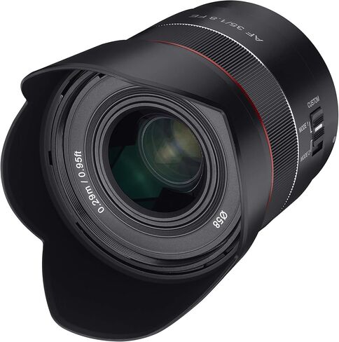 Rokinon 35mm F1.8 Auto Focus Compact Full Frame Wide Lens for Sony E Mount ، Black ، IO3518-E (متجدد) in Saudi Arabia