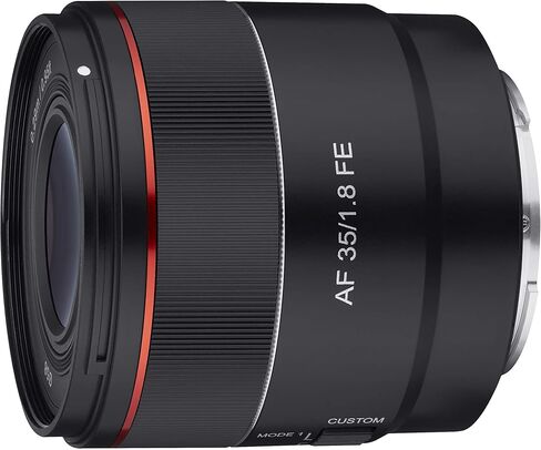 Rokinon 35mm F1.8 Auto Focus Compact Full Frame Wide Lens for Sony E Mount ، Black ، IO3518-E (متجدد) in Saudi Arabia