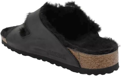 Birkenstock Unisex Arizona Big Buckle Shearling Oiled Leather Black Sandals 10 W / 8 M US in Saudi Arabia