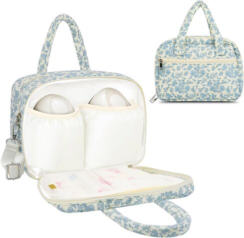 rain bunny Cotton Quilted Wearable Breast Pump Bag Compatible With Elvie, Willow and Momcozy, Pumping Bag for Work, Travel in Kuwait