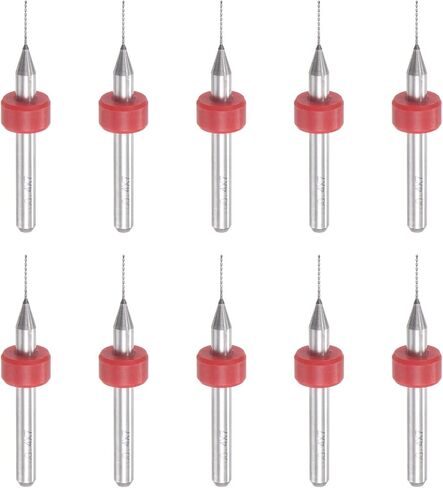 Micro PCB Drill Bit Set, 1/8" Shank 0.4mm Solid Tungsten Carbide CNC Engraving Print Circuit Board Drill Bits Rotary Tool 10pcs in Saudi Arabia