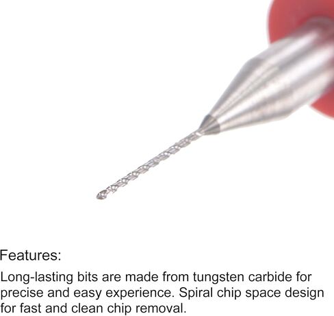 Micro PCB Drill Bit Set, 1/8" Shank 0.4mm Solid Tungsten Carbide CNC Engraving Print Circuit Board Drill Bits Rotary Tool 10pcs in Saudi Arabia