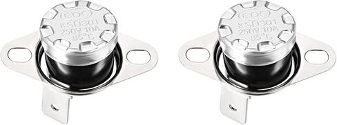 Rebower KSD301 Thermostat 80C NO Temperature Thermal Control Switch, [for Microwave Oven Refrigerators] - Normally Open/90C Angle/2pcs in Kuwait