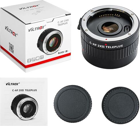 Viltrox C-AF 2X II Auto Focus 2.0x Teleconverter Extender Converter لـ Canon EF Mount Teleps Lens 135mm f/2l ، 200mm ، 300mm ، 400 مم ، 600 مم ، 70-200 مم ، 100-400 مم وكاميرا DSLR 5dii 80d 7d 7d in Kuwait