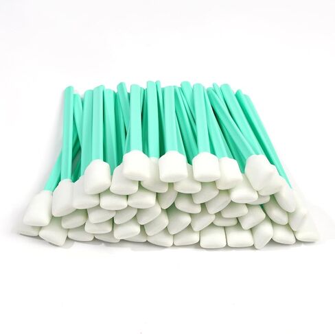 50 Pcs Foam Cleaning Swabs for Electronics, Cameras, Optics Sewing Machine or Inkjet Printers, lint Free Tape Head Swabs, Green in Saudi Arabia