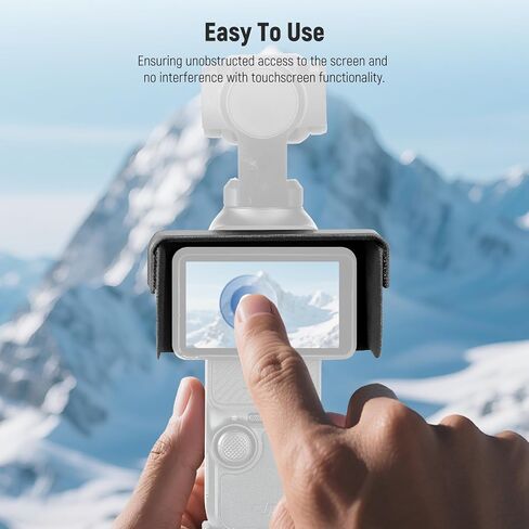 NEEWER Basics Sunshade Cover Compatible with DJI OMSO Pocket 3, Pocket 3 Creator Combo Accessories Screen Lens Sun Hood Protector 2 Pieces Included, Water, Stain & Wear Resistant, CA152 in Saudi Arabia