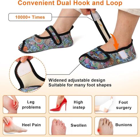 النعال المنزلية للنساء من طراز Joinfree Womens House Slippers على نطاق واسع من النعال السكري المريحة حافي القدمين أحذية Edma Tort in Kuwait
