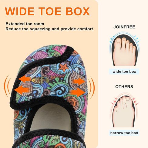 النعال المنزلية للنساء من طراز Joinfree Womens House Slippers على نطاق واسع من النعال السكري المريحة حافي القدمين أحذية Edma Tort in Kuwait