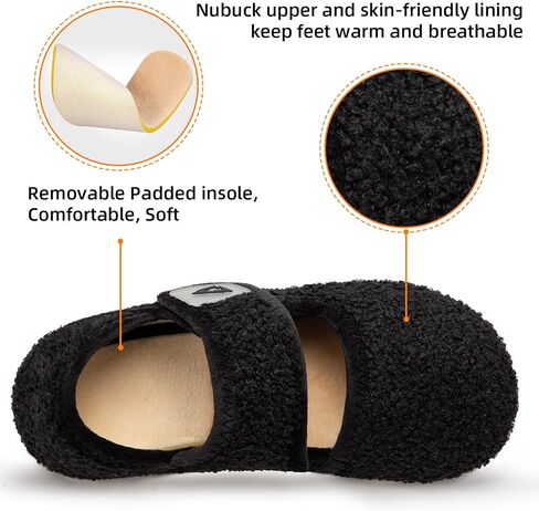 ATHMILE House Slippers for Women Men Indoor Barefoot Slippers Socks Wide Diabetic Shoes Adjustable Soft Slip on House Slippers for Home Bedroom Travel in Saudi Arabia