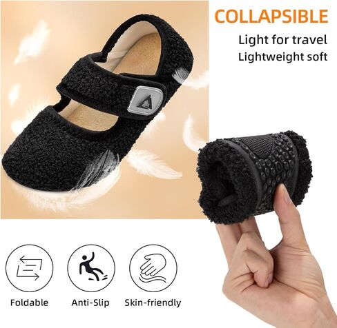 ATHMILE House Slippers for Women Men Indoor Barefoot Slippers Socks Wide Diabetic Shoes Adjustable Soft Slip on House Slippers for Home Bedroom Travel in Saudi Arabia