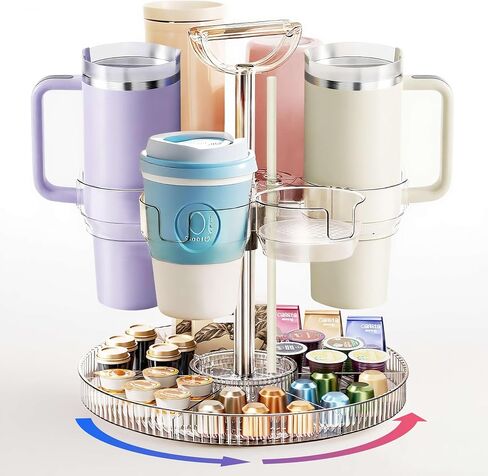 Tumbler Organizer for Stanley Cup and Water Bottle Holder for Cabinet and Kitchen Storage (Clear) in Saudi Arabia