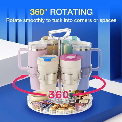 Tumbler Organizer for Stanley Cup and Water Bottle Holder for Cabinet and Kitchen Storage (Clear) in Saudi Arabia
