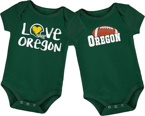 Football Baby Chalk Art Bodysuit and LOGO Bodysuit for Oregon Fans - 2 Pack in Saudi Arabia