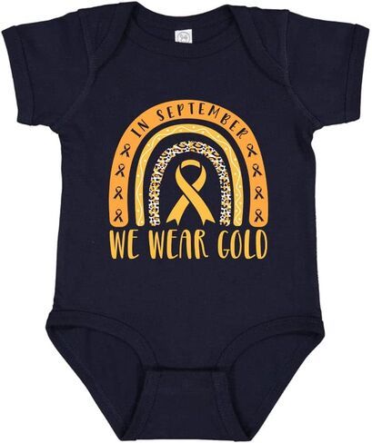 in September We Wear Gold Childhood Cancer Baby Infant Bodysuit in Saudi Arabia