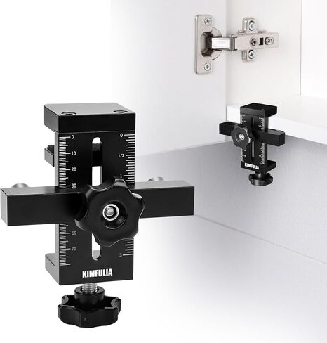 Adjustable Cabinet Door Mounting Jig - Universal Quick Edge Positioner Tool for Frameless & Face Frame Cabinets, Precision Installation Guide for Hinges & Door Alignment in Saudi Arabia