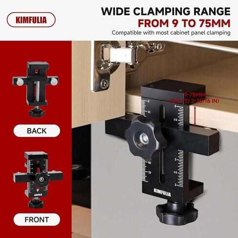 Adjustable Cabinet Door Mounting Jig - Universal Quick Edge Positioner Tool for Frameless & Face Frame Cabinets, Precision Installation Guide for Hinges & Door Alignment in Saudi Arabia