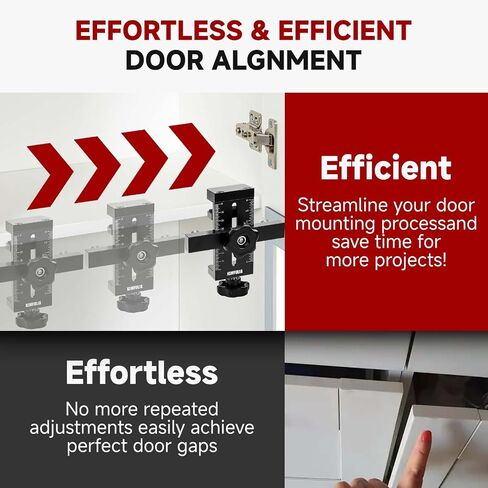 Adjustable Cabinet Door Mounting Jig - Universal Quick Edge Positioner Tool for Frameless & Face Frame Cabinets, Precision Installation Guide for Hinges & Door Alignment in Saudi Arabia