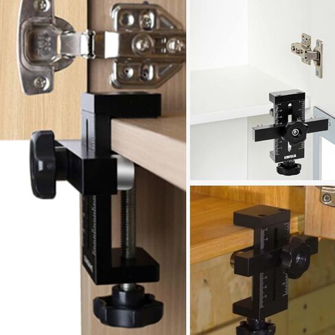 Adjustable Cabinet Door Mounting Jig - Universal Quick Edge Positioner Tool for Frameless & Face Frame Cabinets, Precision Installation Guide for Hinges & Door Alignment in Saudi Arabia