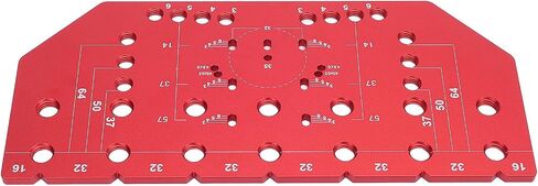 Shelf Pin Jig and Hinge Jig, Aluminum Alloy Cabinet Shelf Hole Drilling Jig Woodworking Hardware Jig Drill Guid e with 1/4 Inch 5mm Drill Bits for Straight Holes in Saudi Arabia