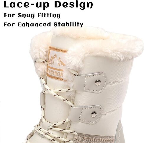 HESBITEUL Boots for Women Outdoor Winter Booties: Snow Boots Lightweight for Skiing in Saudi Arabia
