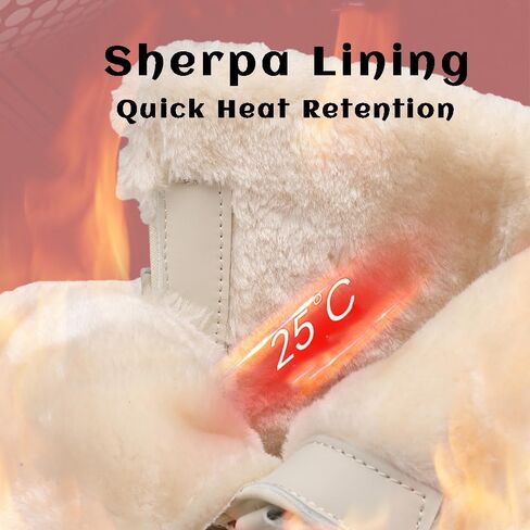 HESBITEUL Boots for Women Outdoor Winter Booties: Snow Boots Lightweight for Skiing in Saudi Arabia