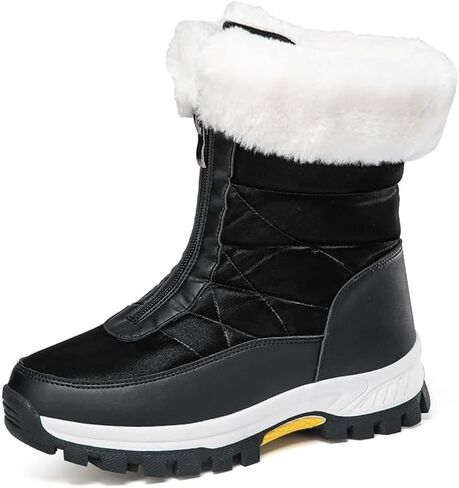 HESBITEUL Boots for Women Outdoor Winter Booties: Snow Boots Lightweight for Skiing in Saudi Arabia