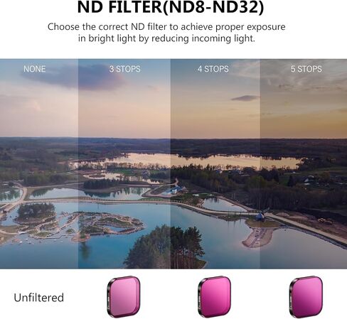مجموعة مرشحات ND +حالة حمل لـ Insta360 Ace Pro 2 /ACE Pro Lens Lens Accessories 4 Pack CPL ND8 ND16 ND32 in Saudi Arabia
