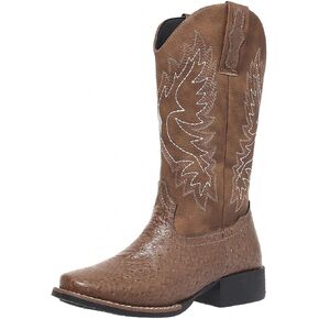 أحذية رعاة البقر الغربية للنساء منتصف العجل Cowgirl Boot Snip Toe كعب مكتنزة in Kuwait