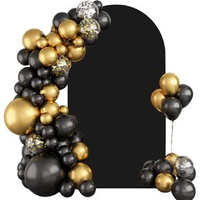 6.6 Ft Arch Backdrop Stand Cover Black Balloon Arch Covers Stretchy Spandex Cloth Fabric Back Drop Wedding Ceremony Birthday Bridal Shower Parties Decoration in Saudi Arabia