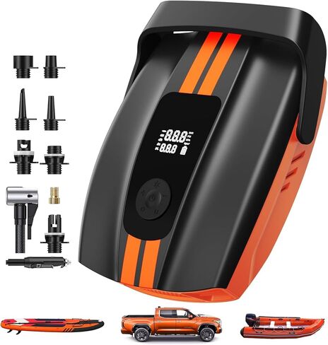 50ppsi paddle Board Pump ، مضخة SUP ذات الضغط العالي الكهربائي ، التضخم والانكماش المرحلة المزدوجة ، التوقف التلقائي ، مضخة هواء SUP المحمولة ، موصل سيارة 12 فولت للسيارات للوقوف ، بيك آب ، قوارب قوارب الكاياك in Saudi Arabia