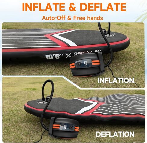 50ppsi paddle Board Pump ، مضخة SUP ذات الضغط العالي الكهربائي ، التضخم والانكماش المرحلة المزدوجة ، التوقف التلقائي ، مضخة هواء SUP المحمولة ، موصل سيارة 12 فولت للسيارات للوقوف ، بيك آب ، قوارب قوارب الكاياك in Saudi Arabia