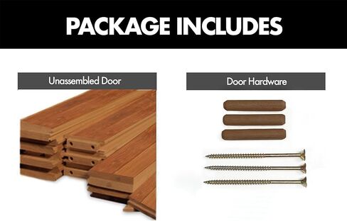 Homacer 40 in. x 84 in. Vertical Stripe Design Early American Finished & Unassembled Pine Wood Barn Door (Interior Use Only) in Saudi Arabia