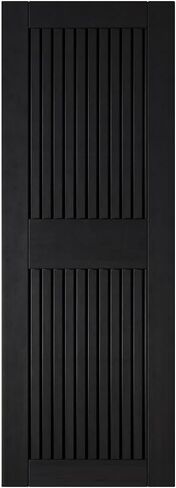 Homacer 48 in. x 84 in. تصميم الشريط العمودي الأسود النهائي والباين من خشب الصنوبر (الاستخدام الداخلي فقط) in Saudi Arabia