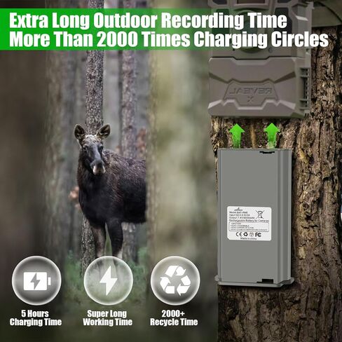 2 Pack New Reveal Lithium Battery Pack with Reveal Hunting Camera X, X Pro, XB, X Gen 2.0, X Gen 3.0, SK, Pro 3.0 (Pack of 2, 6000mAh) in Saudi Arabia