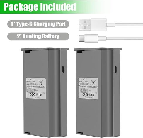2 Pack New Reveal Lithium Battery Pack with Reveal Hunting Camera X, X Pro, XB, X Gen 2.0, X Gen 3.0, SK, Pro 3.0 (Pack of 2, 6000mAh) in Saudi Arabia
