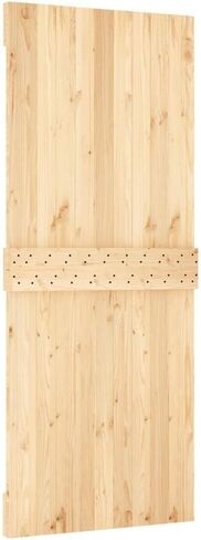 SKM Door Narvik 33.5 "x82.7" الصنوبر الخشب الصلب ، بني (الوزن 46.3 كجم) in Kuwait