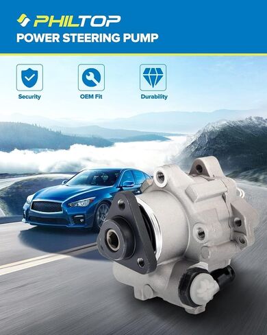 PHILTOP 96-8740 Power Steering Pump Direct Fits H2 6.2L, Yukon, Sierra 1500, C2500 Suburban, Tahoe, Silverado 1500, Escalade, Power Steering Asist 15076612, 15234826, 15909824, 20756714 in Kuwait