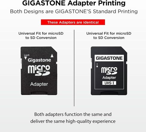Gigastone 128GB Micro SD بطاقة 10 حزمة ، A1 V30 4K تسجيل فيديو ، متوافق مع كاميرا الأمان ، كاميرا الحركة ، بدون طيار ، بطاقة ذاكرة MICOSDXC 100 ميجابايت/ثانية ، مع محول in Kuwait