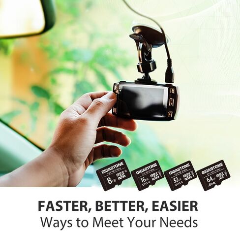 Gigastone 128GB Micro SD بطاقة 10 حزمة ، A1 V30 4K تسجيل فيديو ، متوافق مع كاميرا الأمان ، كاميرا الحركة ، بدون طيار ، بطاقة ذاكرة MICOSDXC 100 ميجابايت/ثانية ، مع محول in Kuwait