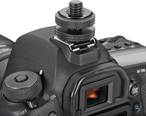 Generic 3/8"-16 Camera Hot Shoe Mount, 2 Pack Flash Cold Shoe Mount Tripod Screw Adapter for DSLR Rig, Black Aluminum Alloy in Saudi Arabia