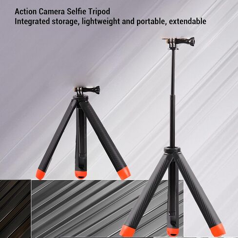 VBESTLIFE 4IN1 Selfie Stick Tripod Lightweight Extension لإكسسوارات مدونة الفيديو المتوافقة مع Action 5 Pro ، 4 ، 3 ، لـ X4 ، 3 Ace Pro 2 ، إلخ. in Kuwait