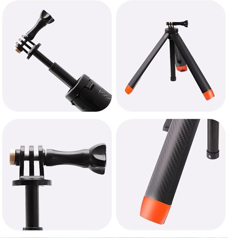 VBESTLIFE 4IN1 Selfie Stick Tripod Lightweight Extension لإكسسوارات مدونة الفيديو المتوافقة مع Action 5 Pro ، 4 ، 3 ، لـ X4 ، 3 Ace Pro 2 ، إلخ. in Kuwait